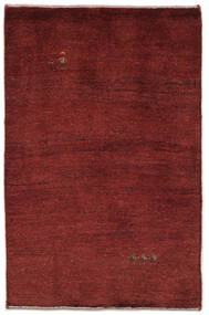 81X125 絨毯 ギャッベ ペルシャ モダン ダークレッド/ブラック (ウール, ペルシャ/イラン) Carpetvista