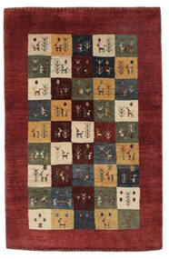 絨毯 ペルシャ ギャッベ ペルシャ 100X154 ダークレッド/ブラック (ウール, ペルシャ/イラン)