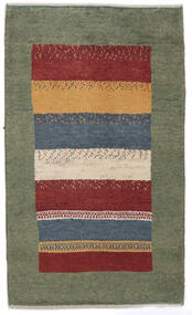 絨毯 ペルシャ ギャッベ ペルシャ 75X125 ダークグリーン/ブラック (ウール, ペルシャ/イラン)