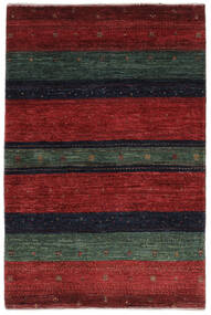  Persischer Loribaft Fine Persisch Teppich 81X123 Schwarz/Dunkelrot (Wolle, Persien/Iran)