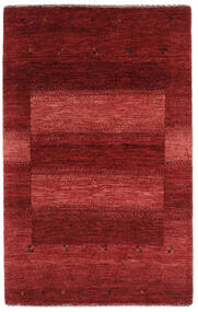 80X125 Tapete Loribaft Fine Persa Moderno Vermelho Escuro/Preto (Lã, Pérsia/Irão) Carpetvista