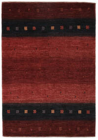 120X172 Loribaft Fine Persisch Teppich Moderner Schwarz/Dunkelrot (Wolle, Persien/Iran) Carpetvista