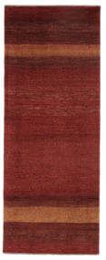 80X206 Tapete Loribaft Fine Persa Moderno Passadeira Vermelho Escuro/Preto (Lã, Pérsia/Irão) Carpetvista