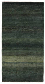 94X178 Loribaft Fine Persisch Teppich Moderner Schwarz/Dunkelgrün (Wolle, Persien/Iran) Carpetvista