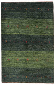 83X128 Loribaft Fine Persia Teppe Moderne Svart/Mørk Grønn (Ull, Persia/Iran) Carpetvista