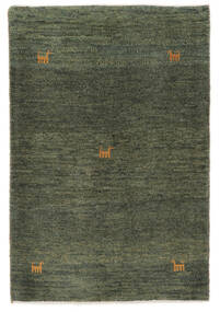 86X126 絨毯 ギャッベ ペルシャ モダン ブラック/ダークグリーン (ウール, ペルシャ/イラン) Carpetvista