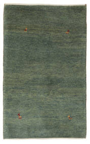  ギャッベ ペルシャ 絨毯 76X123 ペルシャ ウール ブラック/ダークグリーン 小 Carpetvista