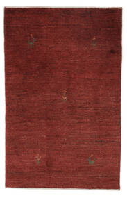 Gabbeh Persisch Teppich 79X123 Dunkelrot/Schwarz Wolle, Persien/Iran Carpetvista
