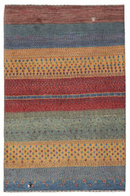 絨毯 ギャッベ ペルシャ 98X148 茶色/ダークレッド (ウール, ペルシャ/イラン)