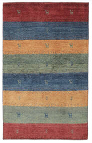  96X154 Striped Shaggy Rug Small Gabbeh Persia Wool, Carpetvista