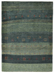 絨毯 ギャッベ ペルシャ 123X169 ブラック/ダークグリーン (ウール, ペルシャ/イラン)