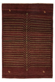 118X166 絨毯 ギャッベ ペルシャ モダン ブラック/茶色 (ウール, ペルシャ/イラン) Carpetvista