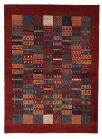 148X202 絨毯 ギャッベ ペルシャ モダン ブラック/ダークレッド (ウール, ペルシャ/イラン) Carpetvista