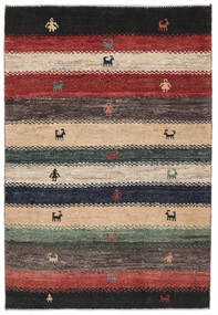 Gabbeh Persisch Teppich 100X145 Schwarz/Dunkelrot Wolle, Persien/Iran Carpetvista