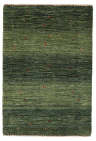 80X117 Loribaft Fine Persisch Teppich Moderner Schwarz/Dunkelgrün (Wolle, Persien/Iran) Carpetvista
