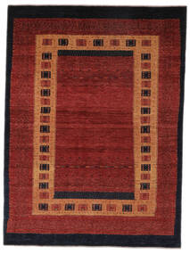 138X186 Loribaft Fine Persisch Teppich Moderner Dunkelrot/Schwarz (Wolle, Persien/Iran) Carpetvista