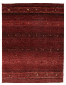  150X192 Loribaft Fine Persisch Teppich Schwarz/Dunkelrot Persien/Iran Carpetvista