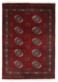 145X207 絨毯 オリエンタル パキスタン ブハラ 3Ply ブラック/ダークレッド (ウール, パキスタン) Carpetvista