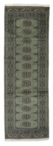  Pakistan Bokhara 3Ply Rug 81X241 Wool Black/Dark Green Small Carpetvista