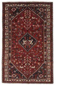  Shiraz Tappeto 158X249 Persiano Di Lana Nero/Rosso Scuro Piccolo Carpetvista