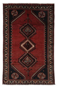 Koberec Perský Shiraz 160X250 Černá/Tmavě Červená (Vlna, Persie/Írán)