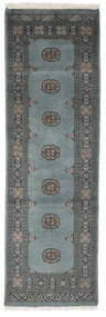 Pakistan Bokhara 2Ply Rug 76X235 Wool Black/Dark Grey Small Carpetvista