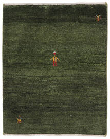 63X79 絨毯 ギャッベ ペルシャ モダン ブラック/ダークグリーン (ウール, ペルシャ/イラン) Carpetvista