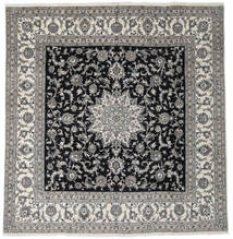 絨毯 オリエンタル ナイン 290X298 正方形 ダークグレー/ブラック 大きな (ウール, ペルシャ/イラン)
