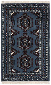  Orientalischer Turkaman Teppich 62X99 Schwarz/Dunkelgrau Wolle, Persien/Iran Carpetvista