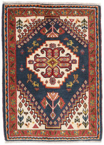 絨毯 オリエンタル カシュガイ 65X89 ダークレッド/ブラック (ウール, ペルシャ/イラン)