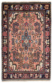 Sarouk Rug Rug 58X91 Black/Dark Red Wool, Persia/Iran Carpetvista