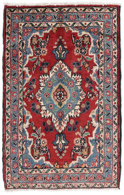  Orientalsk Asadabad Teppe 63X96 Svart/Mørk Rød Ull, Persia/Iran Carpetvista