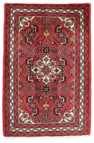 64X95 Hosseinabad Rug Oriental Dark Red/Black (Wool, Persia/Iran) Carpetvista