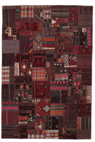 絨毯 ペルシャ Tekkeh キリム 200X300 黒/深紅色の (ウール, ペルシャ/イラン)