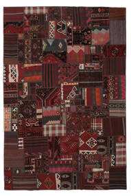 絨毯 ペルシャ Tekkeh キリム 200X300 ブラック/ダークレッド (ウール, ペルシャ/イラン)