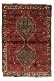  Shiraz Rug 105X154 Persian Wool Dark Red/Black Small Carpetvista