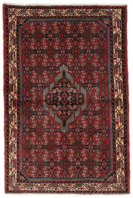 Asadabad Teppe 101X151 Svart/Mørk Rød Ull, Persia/Iran Carpetvista