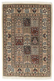 80X112 Moud Teppich Orientalischer Braun/Schwarz (Wolle, Persien/Iran) Carpetvista