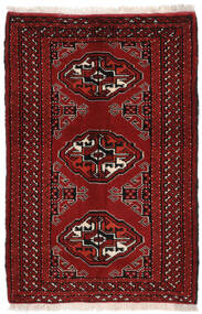 Turkaman Vloerkleed 65X97 Donkerrood/Zwart Wol, Perzië/Iran Carpetvista