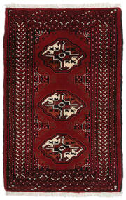  Oriental Turkaman Rug 64X97 Black/Dark Red Wool, Persia/Iran Carpetvista