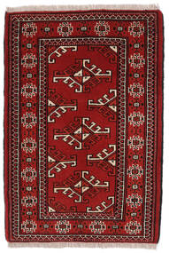 Turkaman Teppich 63X91 Dunkelrot/Schwarz Wolle, Persien/Iran Carpetvista