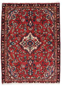 64X87 絨毯 オリエンタル アサダバード ダークレッド/ブラック (ウール, ペルシャ/イラン) Carpetvista