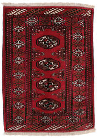  Orientalsk Turkaman Teppe 70X95 Svart/Mørk Rød Ull, Persia/Iran Carpetvista