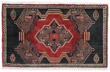 58X97 Alfombra Oriental Senneh Negro/Rojo Oscuro (Lana, Persia/Irán) Carpetvista