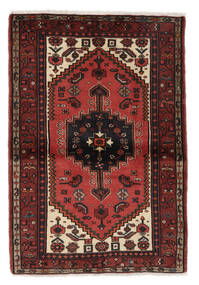 104X151 Alfombra Oriental Hamadan Negro/Rojo Oscuro (Lana, Persia/Irán) Carpetvista