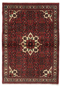  103X144 Hosseinabad Matot Matto Musta/Tummanpunainen Persia/Iran Carpetvista