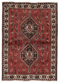 絨毯 オリエンタル シラーズ 107X147 ダークレッド/ブラック (ウール, ペルシャ/イラン)