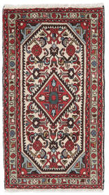  Asadabad Rug 54X97 Persian Wool Dark Red/Black Small Carpetvista