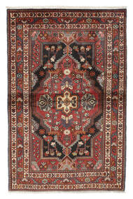 絨毯 ペルシャ ハマダン 110X167 ダークレッド/ブラック (ウール, ペルシャ/イラン)