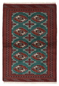 絨毯 ペルシャ トルクメン 102X149 ブラック/ダークレッド (ウール, ペルシャ/イラン)